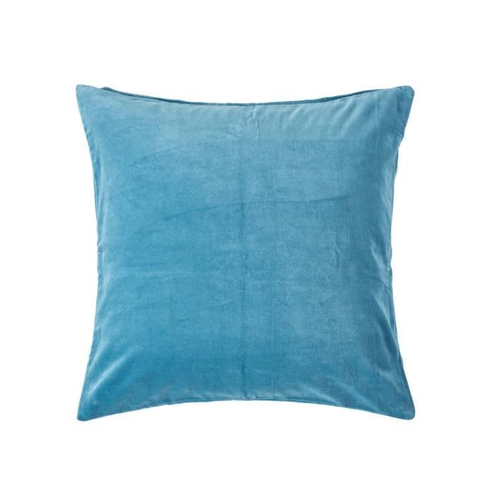 Housse de coussin en velours Bleu 40 x 40 cm Housse de coussin en velours Bleu 40 x 40 cm