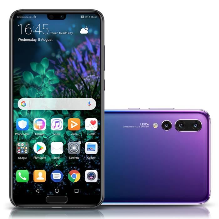 smartphone huawei p20 pro 6 128 go 6 1 pouces octa core kirin 970 couleur aurora