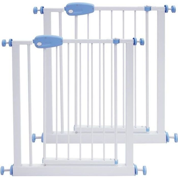 Barriere De Securite Pour Bebe Barriere Ajustable Pour Porte 74 A 87cm Blanc Pack De 2 Largeur 74 87 Cm Cdiscount Puericulture Eveil Bebe