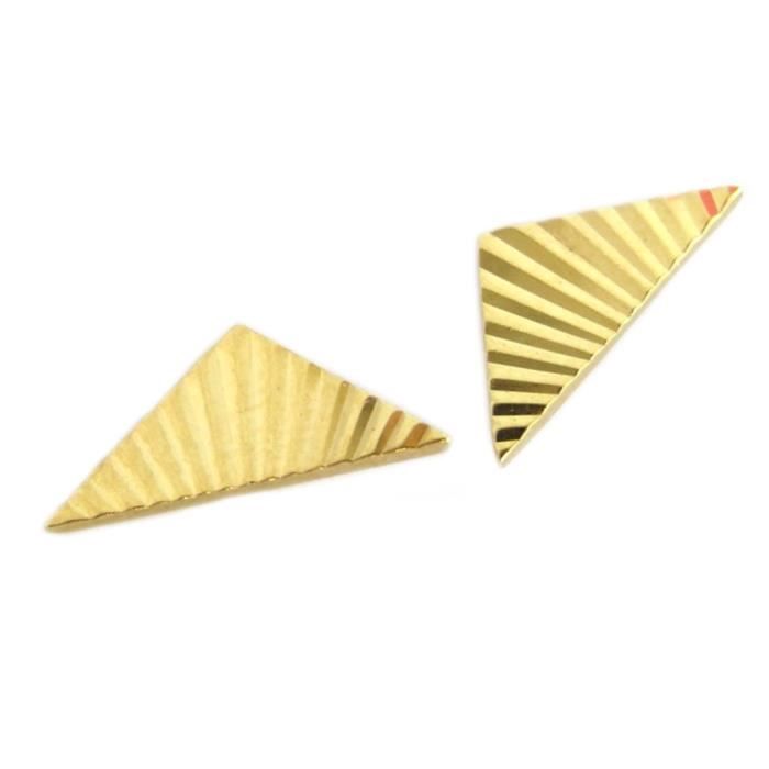 Boucles Plaqué Or 'Cleopatra' doré (triangles) [P2632]
