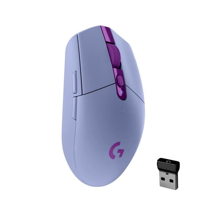 Souris Gamer – Logitech – G305 Lightspeed – Sans fil – Autonomie 250h – Lilas