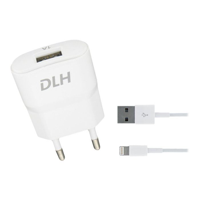 DLH Adaptateur Energy - 5 W - Pour Téléphone portable, Smartphone, iPod, iPhone - 1 A Sortie
