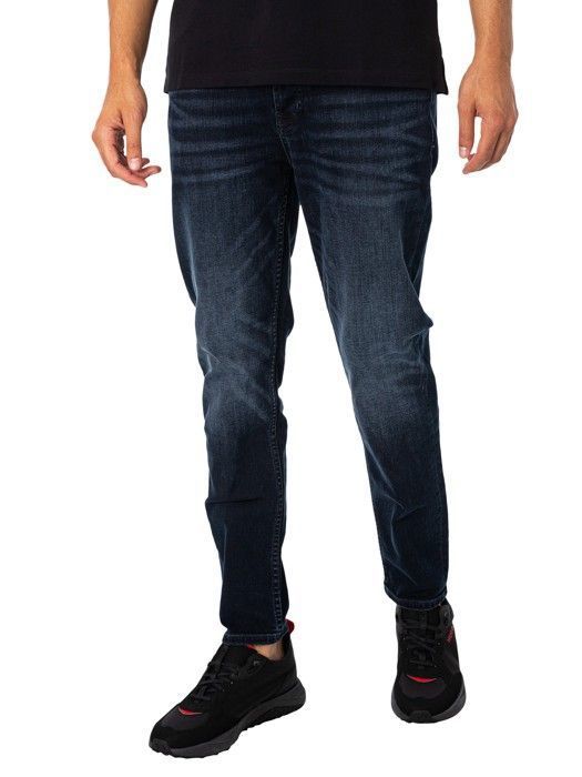 Jean coupe fuselee 634 HUGO Homme Bleu fonce Bleu Cdiscount Pret a Porter