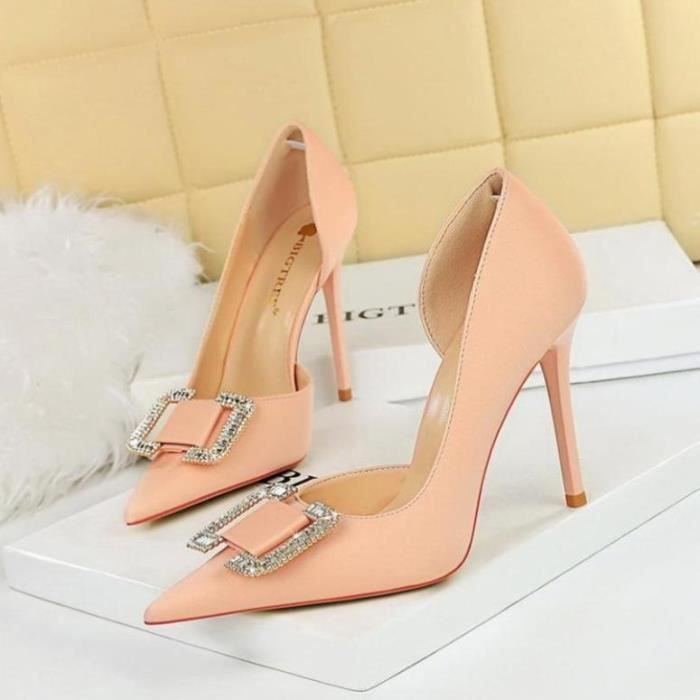 Escarpin rose pas new arrivals cher