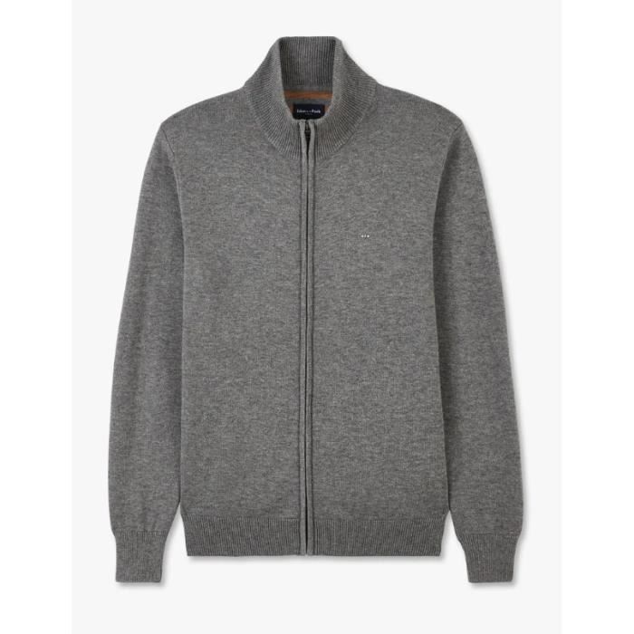 EDEN PARK Gilet zippe gris S Gris Pulls Gilets Sweats Vestes Cdiscount Pret a Porter