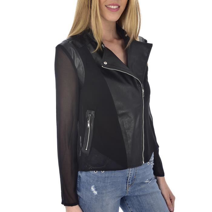 Perfecto bimatiere noir sexy femme Guess W92l79 Noir Cdiscount Pret a Porter