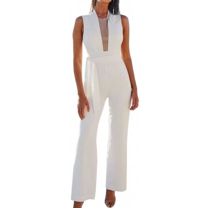 Combinaison Professionnelle Femme Elegante Moulante Jumpsuit