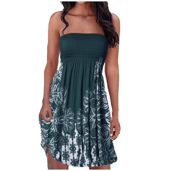 Mini Robe Bleue Sans Bretelles Silence + Noise - Taille L - Occasion Très Bon état