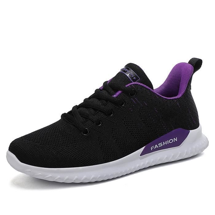 Chaussures Décontractées Chaussures Plates en Maille de Marche Athlétiques Légères Femmes Hommes