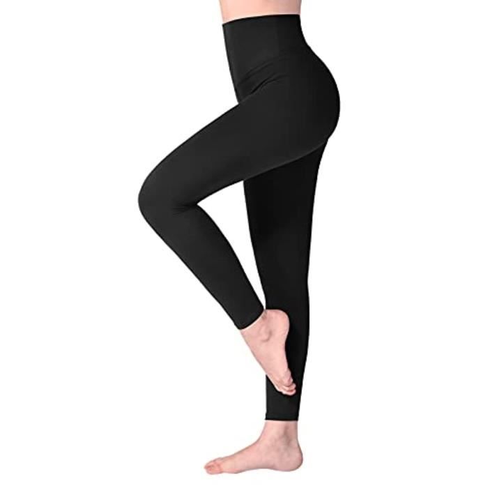 Pantalon Femme Avec Contrôle Du Ventre - Couleur Noir - Taille Petit (Petites) - Slim Leggings Pour Sport Et Casual
