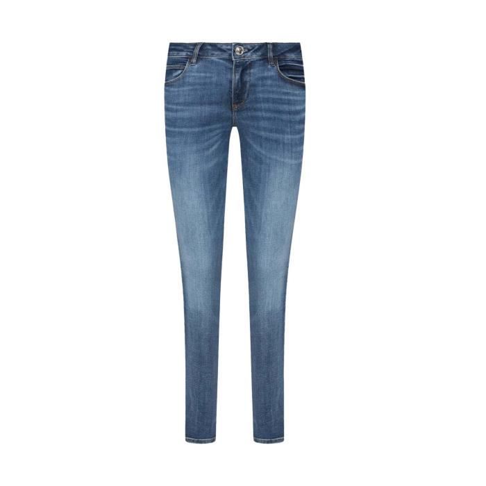 Jean Yom Yom Taille 3/26 - Super Skinny Vieilli - Taille Ultra Basse - Lavé Déchiré