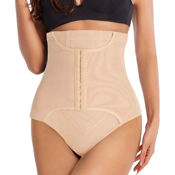 CULOTTE SLIP Femme Culotte Gainante Ventre Plat Gaine Ajustable Amincissante Minceur Panties Taille Haute Gaine Culotte Dark beige Cdiscount Pret a Porter