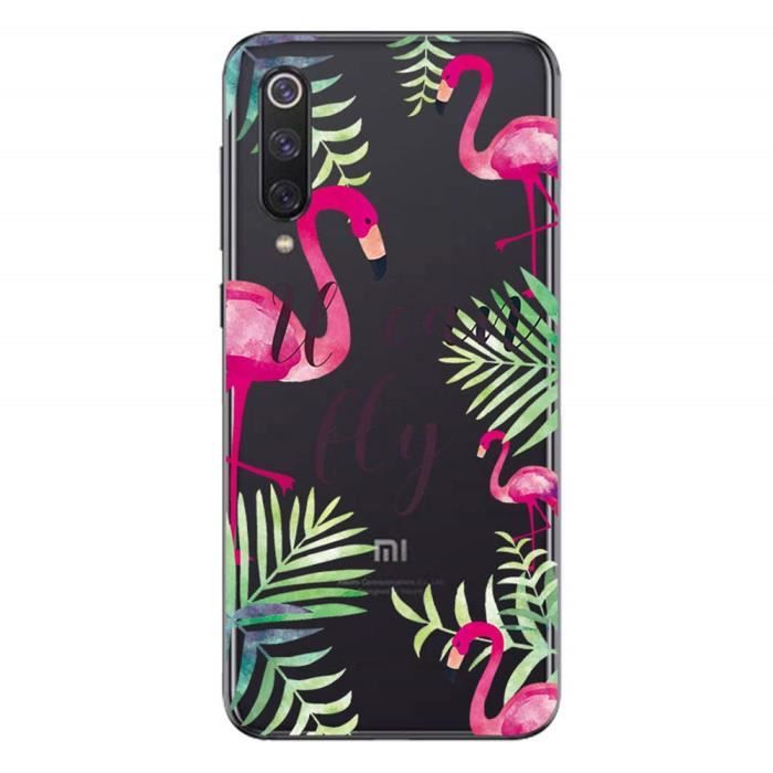 Coque XIAOMI Mi 9 SE Transparente Souple Flamant - vue 2