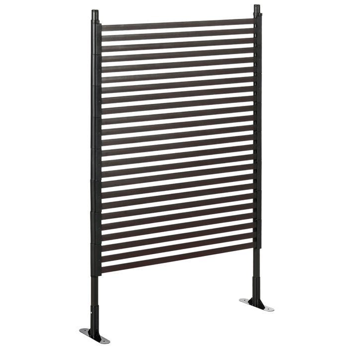 Outsunny - Clotûre de jardin - Acier avec revêtement PE - 93x22x150cm - Marron