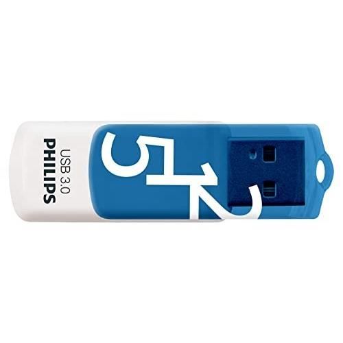Clé USB - PHILIPS - Vivid Edition Blue - 512GB - USB 3.0 - Compatible Windows/Mac/Linux