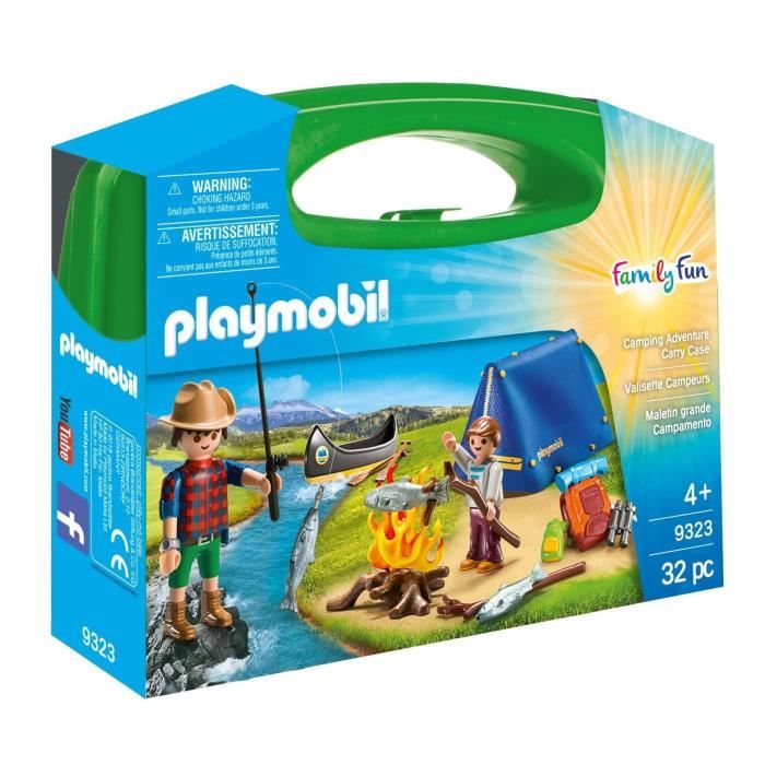 PLAYMOBIL - Valisette Campeurs - Sports et Action - 2 personnages, tente, canoë et accessoires