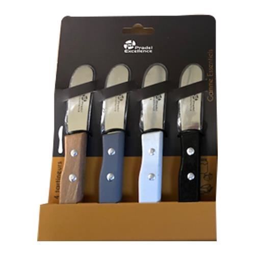 Lot 4 tartineurs manche couleur en bois Pradel PCOT001002 TU Unique