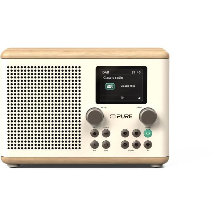 Radio numérique - PURE - Classic H4 - Blanc Coton/Chêne