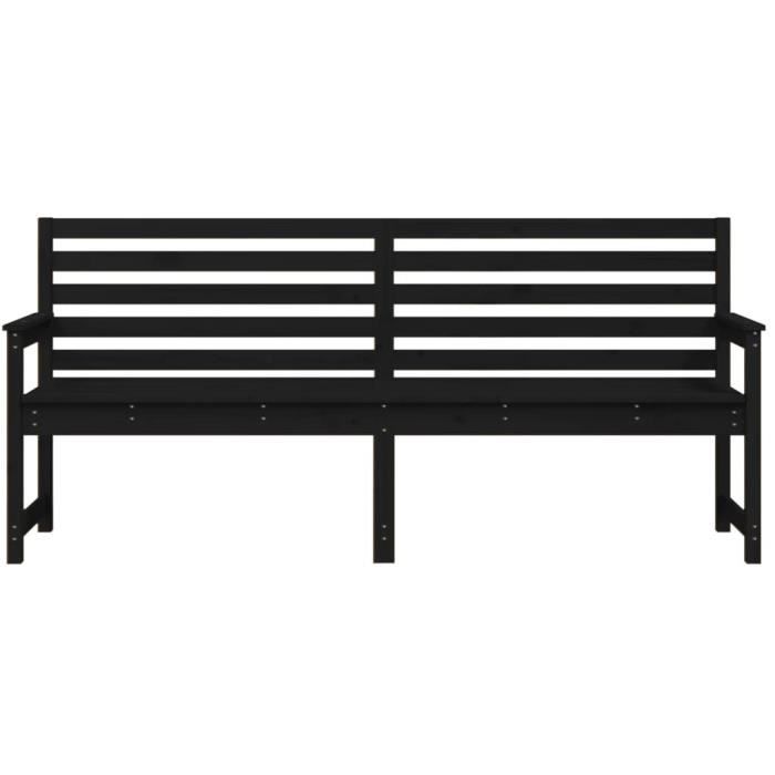 Drfeify Banc de jardin avec coussin noir 105 cm résine tressée A362168