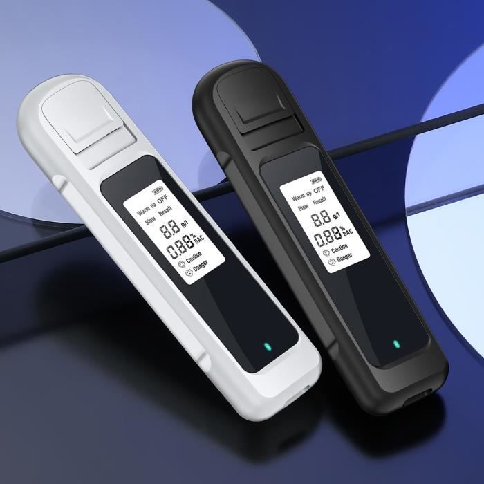 Alcootest électronique Portable Avec 20 Embouts - Écran LCD, Mesure BAC, Pour Usage Personnel Et Professionnel