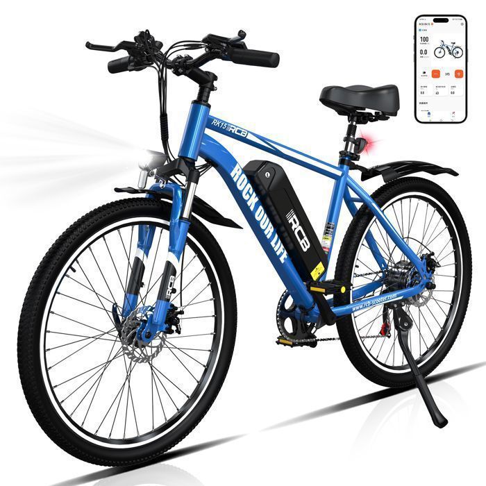 RCB Vélo Électrique 26 Pouces E-Bike Urbain Adulte,Moteur 250W
