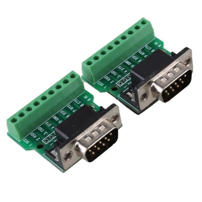 2pcs Db9 G1 Rivetant Connecteur Uart De Connecteur Male 9 Broches Terminal Prix Pas Cher Cdiscount
