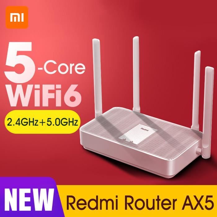 Xiaomi Redmi Router Ax5 Wifi 6 Mesh Gigabit 2 4g 5 0ghz Dual Routeur Sans Fil Repeteur Wifi 4 Antennes A Gain Eleve Prix Pas Cher Cdiscount