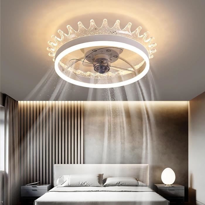 Ventilateur De Plafond Avec Lumière 106 Cm - Intelligent (Alexa, Appli, Télécommande) - 6 Vitesses Réversible - LED Dimmable 3000 Lm - Blanc