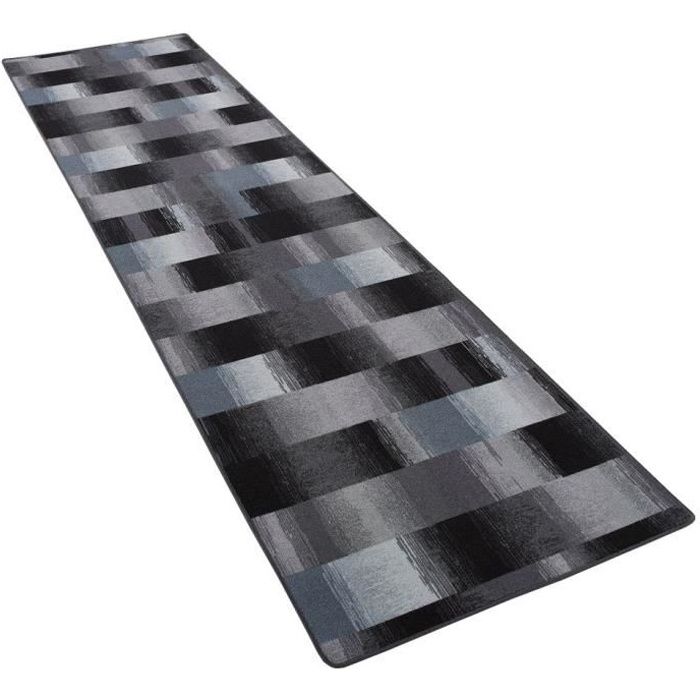 Tappetini per scale neri 10 pz 56x17x3 cm - Comfort Semicircolare