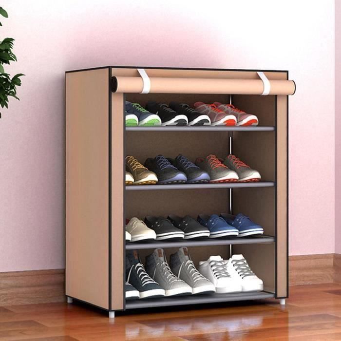 chuntin-armoire à chaussures cinq couches meuble à chaussures etagère plastique facile à monter etagère de rangement pratique