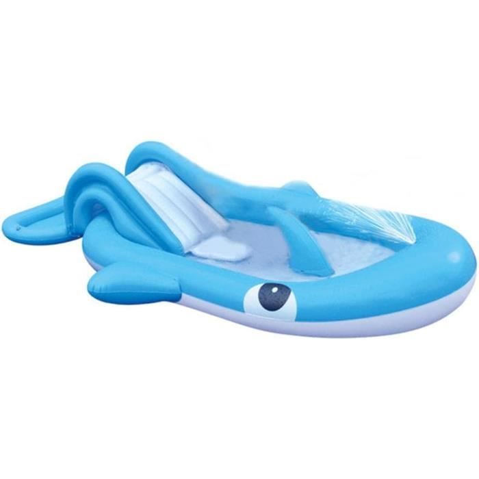 Piscine Gonflable Enfants Pataugeoire Toboggan Amusant Pelouse Toboggans Piscines avec des
