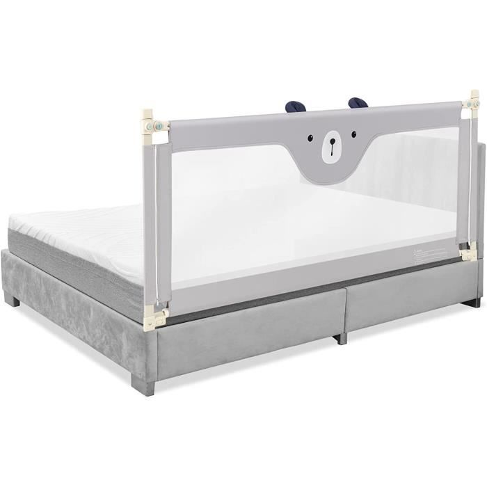 Barrière De Lit Enfant Roba Klipp-Klapp - Protection Anti-Chute Rabattable 150cm Beige