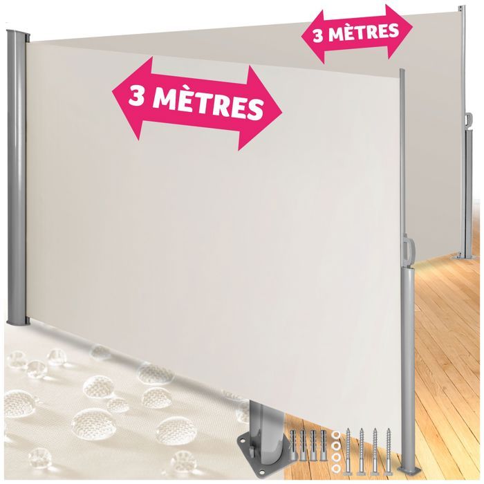 Tectake Brise Vue Retractable De Balcon Jardin Terrasse Beige 6 X 2 M Achat Vente Cloture Grillage Paravent Double 402339 Cdiscount