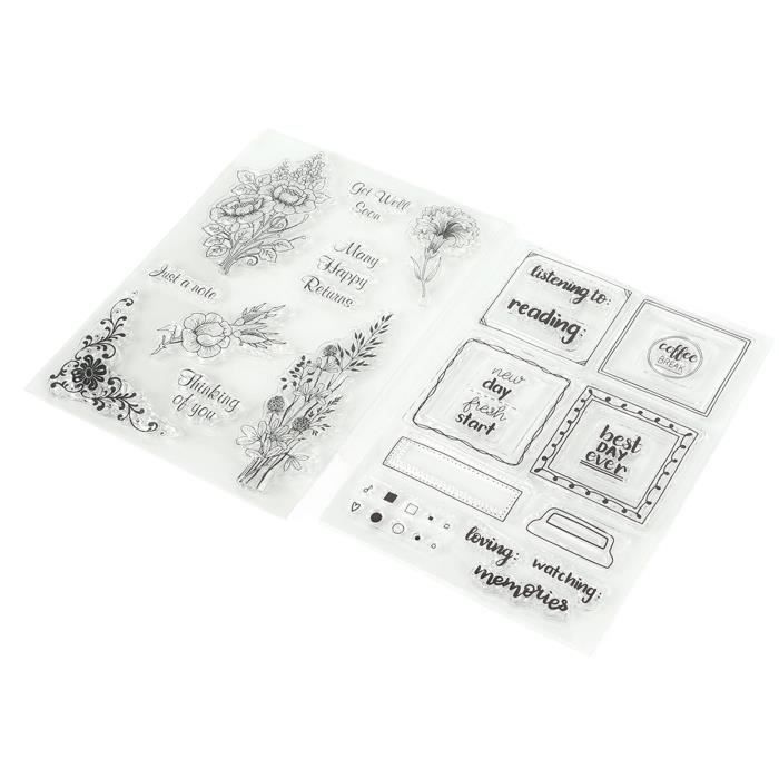 Tampon Bullet Journal Set De Tampons Clairs Transparents Scrapbooking Stampo Calendrier En Silicone Pvc Pour Diy Loisirs Creatifs Decoration Cadeau Noel Enfant