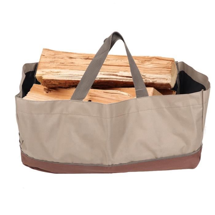 Sac De Transport Pour Bûches Et Bois De Chauffage - Grande Capacité 61x28x30cm - Tissu Oxford 600D - Inclus Gants