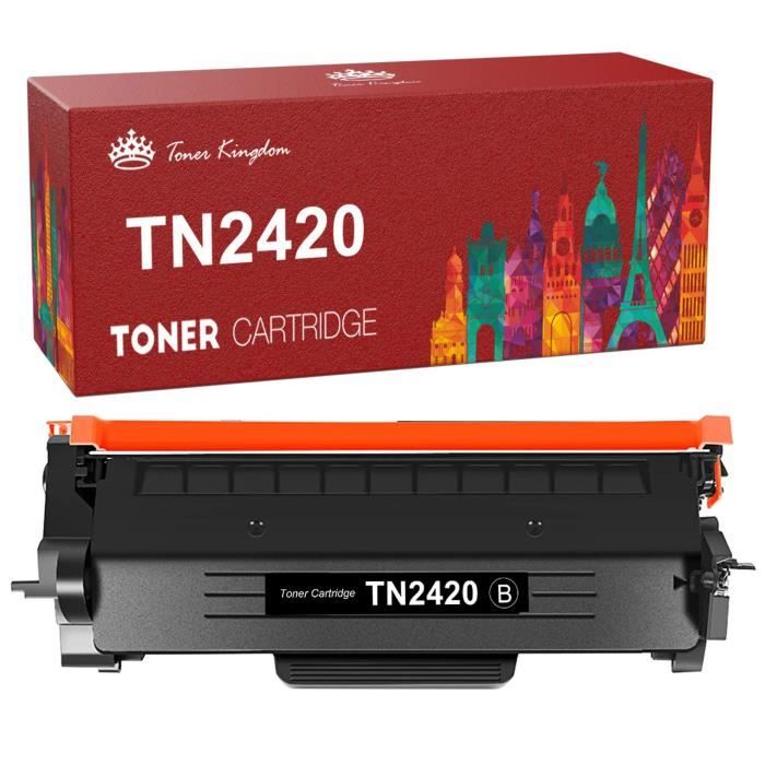 Toner Bank TN2420 Compatible Brother - Pack De 2 Noirs Haute Capacité 3000 Pages - Pour MFC-L2710DW, HL-L2350DW, DCP-L2530DW Et Plus
