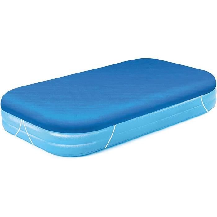 Bâche De Protection Rectangulaire Pour Piscine Hors Sol Gonflable - 4 Tailles (224x154cm à 460x230cm) - Bande Caoutchouc