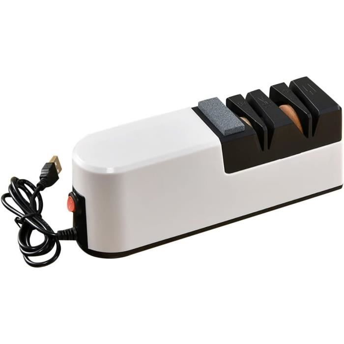 Aiguiseur De Couteaux Électrique 5 En 1 KH1 - 3 Vitesses, Diamant Professionnel Rechargeable Avec LED