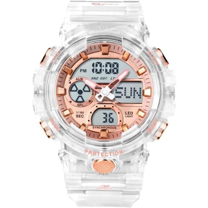 Montre Militaire Pour Homme Avec Boussole, Podomètre, Altimètre, Baromètre, Montre De Sport Numérique, 5 ATM, étanche, Nylon, Noir, Bracelet