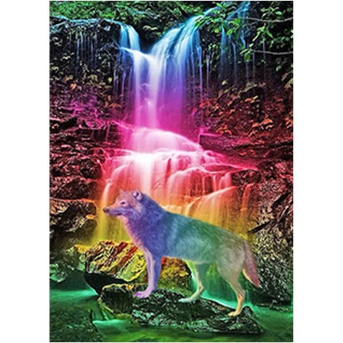 Diamond Painting Loup Animal De La Forêt, Broderie Diamant Peinture