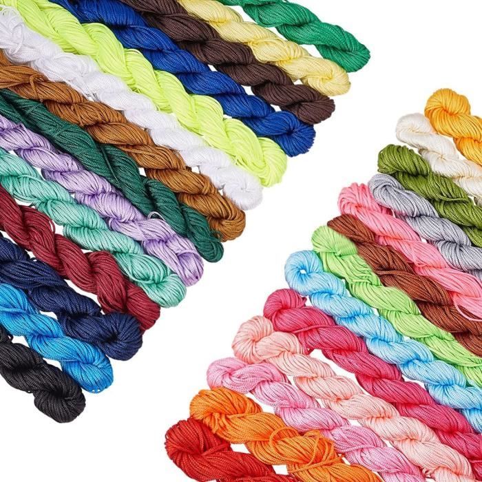 PandaHall Cordon Nylon Satiné 1mm Gris Clair 70m - Nœuds Chinois Et Bijoux