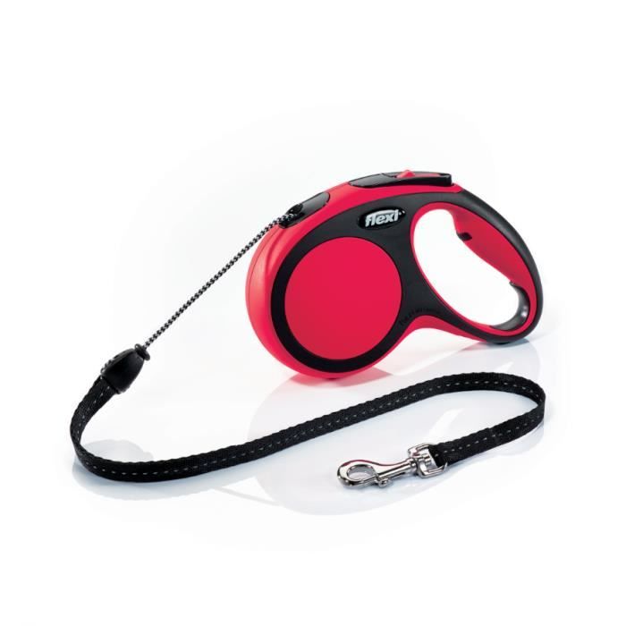 Trixie Laisse Corde Flexi New - M : 8m - Rouge - Pour Chien