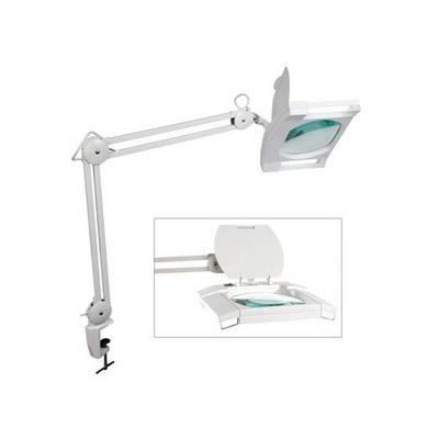 Lampe loupe 220v bras 3 dioptries 2x9w blanc eclai