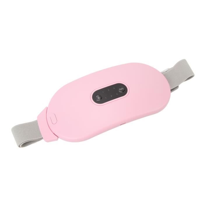 Ceinture Chauffante électrique Menstruelle - 3 Niveaux Chaleur Et Vibration, Arrêt Auto 30 Min, Rose