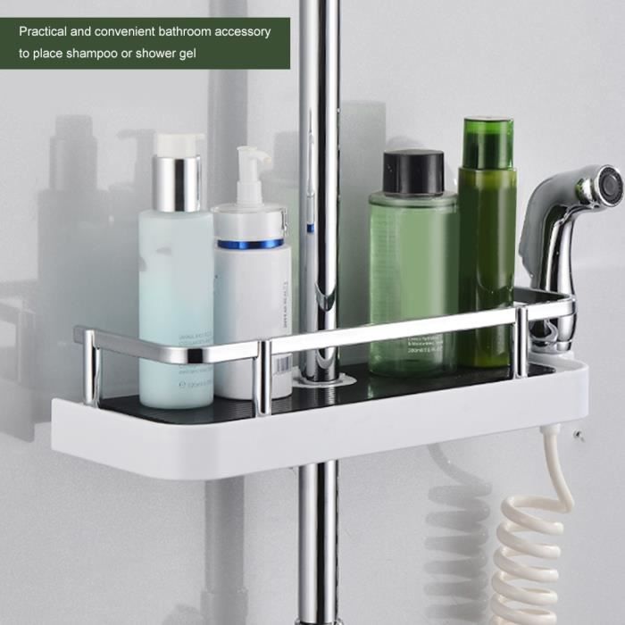 Etagère de douche - HB14793 - Installation facile - ABS - Surface chromée