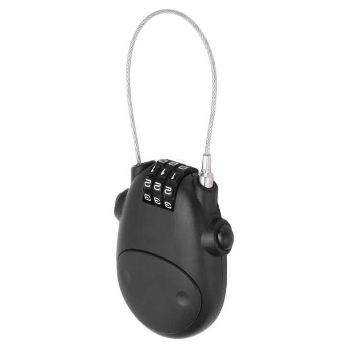 Câble Antivol Acier 2 M Avec Cadenas à Code - Serrure à Combinaison 4 Chiffres, Idéal Pour Vélo, Meuble, Chariot - 9