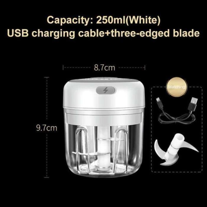 Moulin à Herbes électrique Rechargeable USB - Pour Tabac, épices, Ail, Design Compact Et Pratique