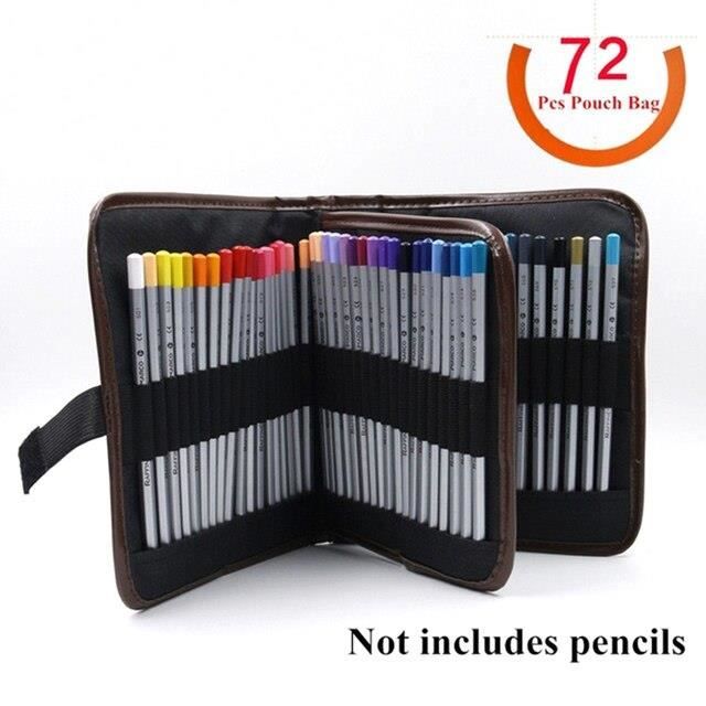 POT A CRAYON,--Sac à crayons en toile pliable, 72 trous, porte stylo ...