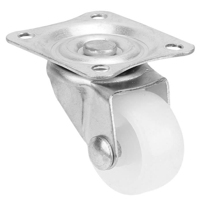 Lot De 4 Roulettes Pivotantes Nylon 25 Mm – Capacité 20 Kg Chacune, Plaque 38x32 Mm, Pour Chariot, Meuble, Bricolage - 5