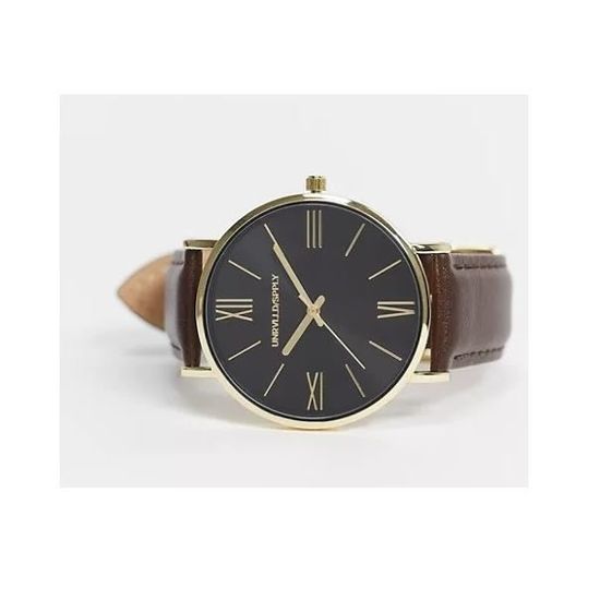 Montre ASOS DESIGN UNRVLLD/SPPLY Classique Cuir Marron